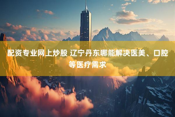 配资专业网上炒股 辽宁丹东哪能解决医美、口腔等医疗需求